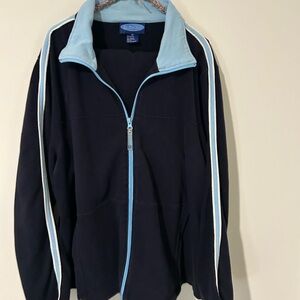 FUDA SPORT  Men's Dark Blue Jumpsuit with Light Blue Trim for Men. Size:XL